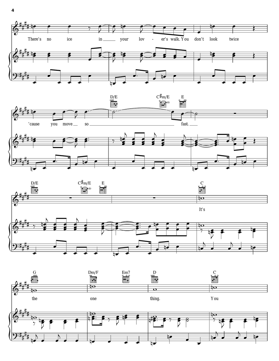 The One Thing Piano, Vocal, Guitar scores gallery preview page 4