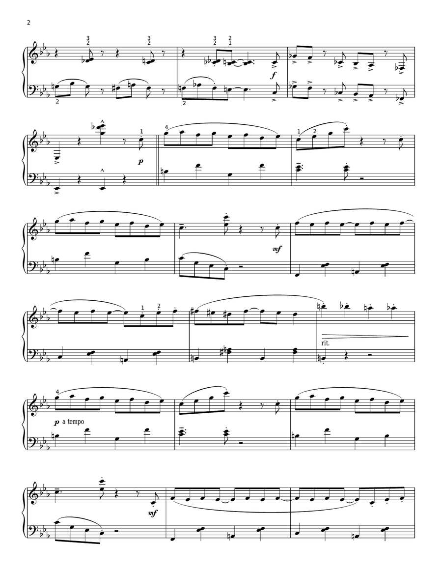 Cruella De Vil [Ragtime version] (from 101 Dalmations) (arr. Phillip Keveren) Piano Solo scores gallery preview page 2