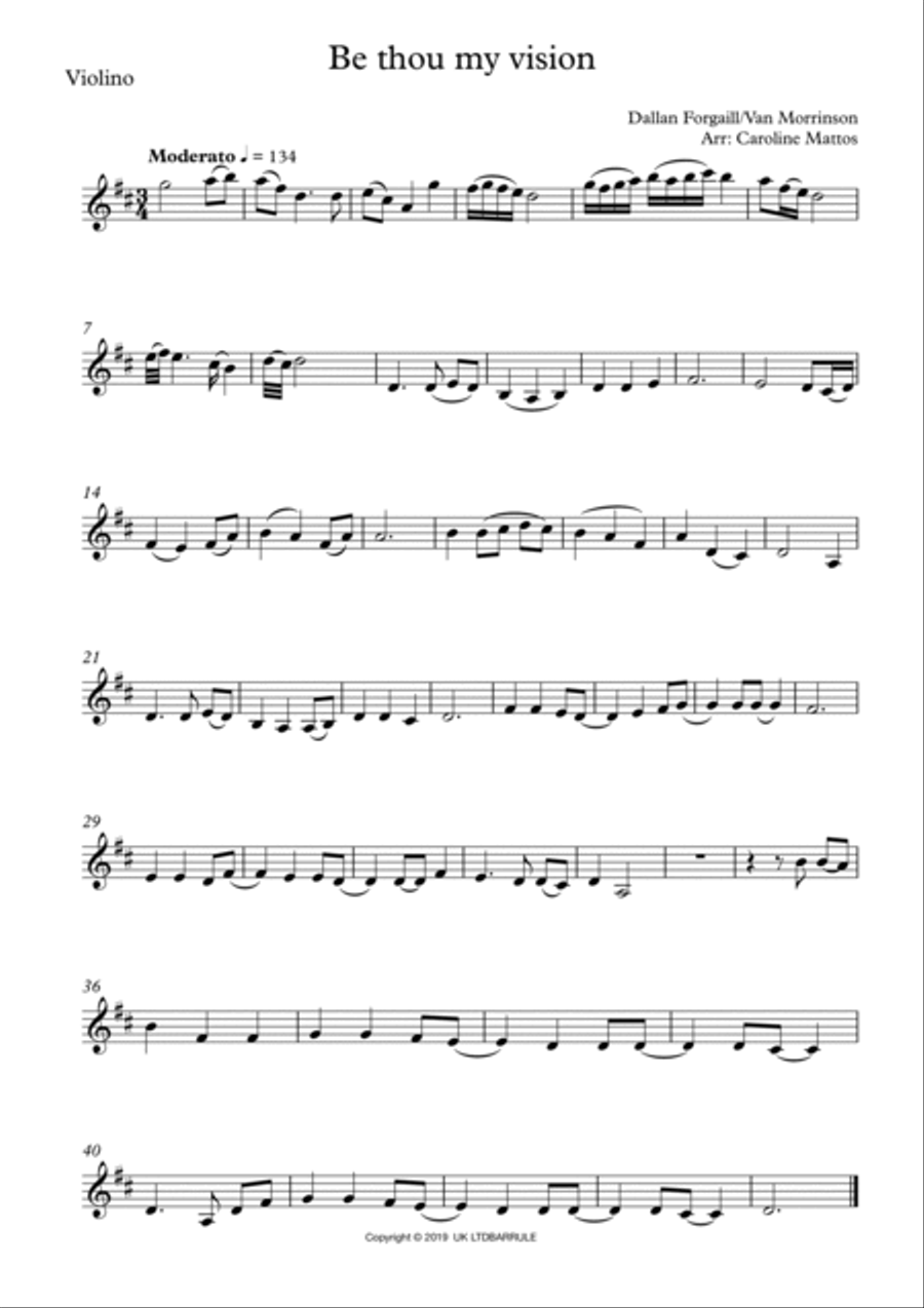 Be Thou My Vision Violin Solo scores gallery preview page 4