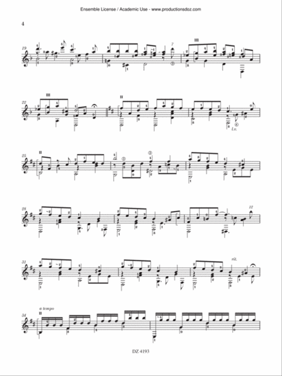The White Castle The White Castle Classical Guitar scores gallery preview page 4