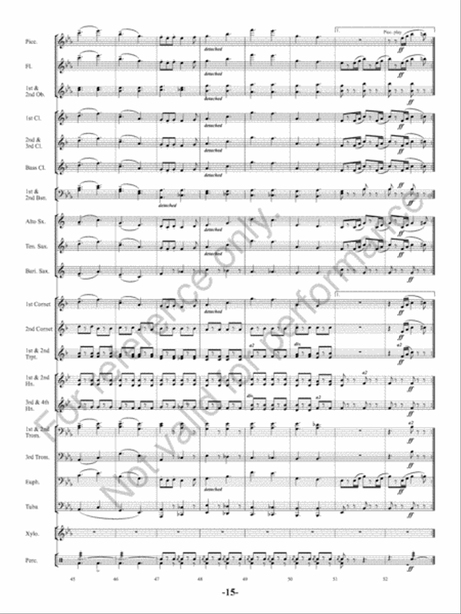 The Charlatan Concert Band scores gallery preview page 16