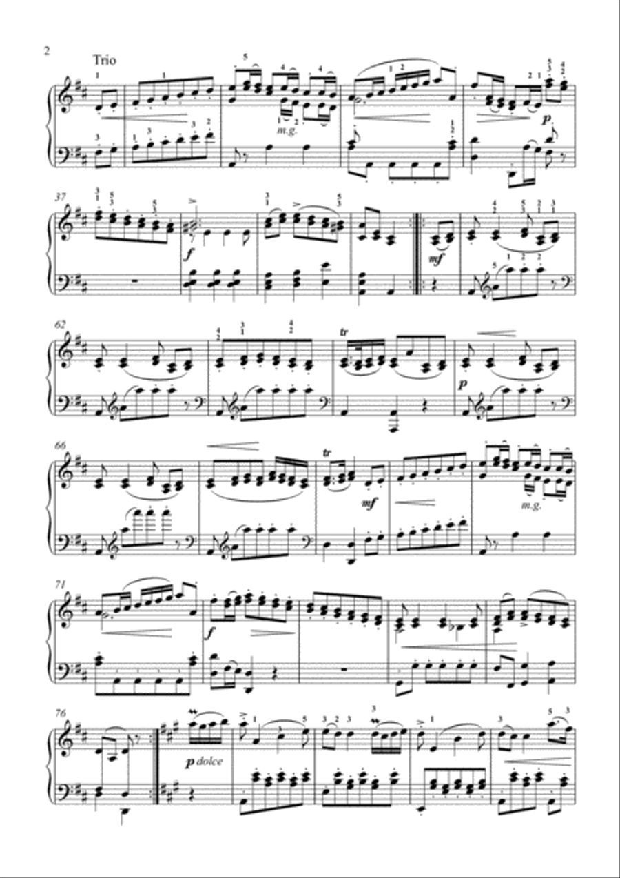 Boccherini - Minuet Piano Solo scores gallery preview page 2