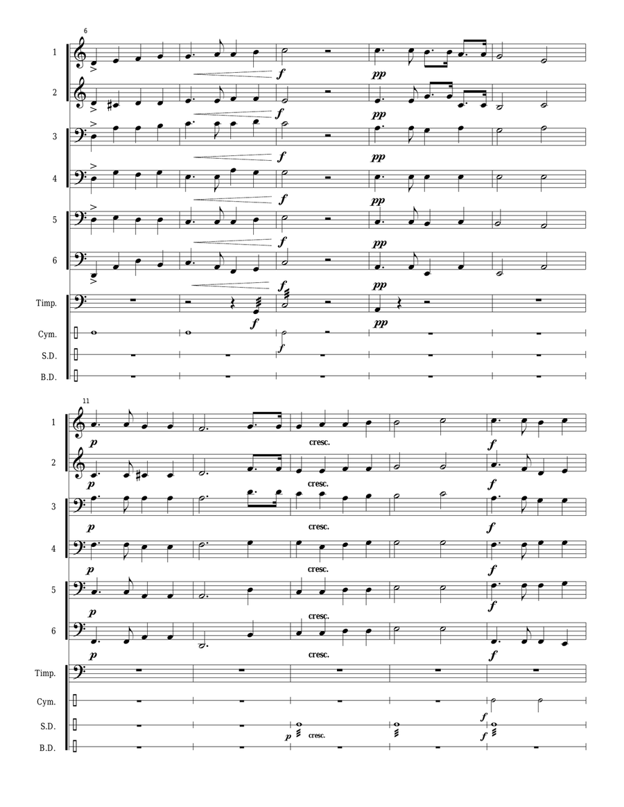 Norway National Anthem: Ja, vi elsker dette landet Large Ensemble scores gallery preview page 5