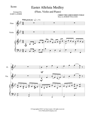 Book cover for EASTER ALLELUIA MEDLEY (Trio – Flute, Violin /Piano) Score and Parts