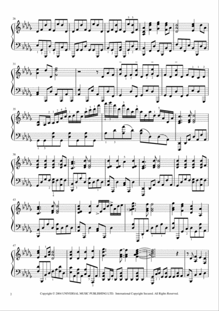 Mr. Brightside Mr. Brightside Piano Solo scores gallery preview page 2