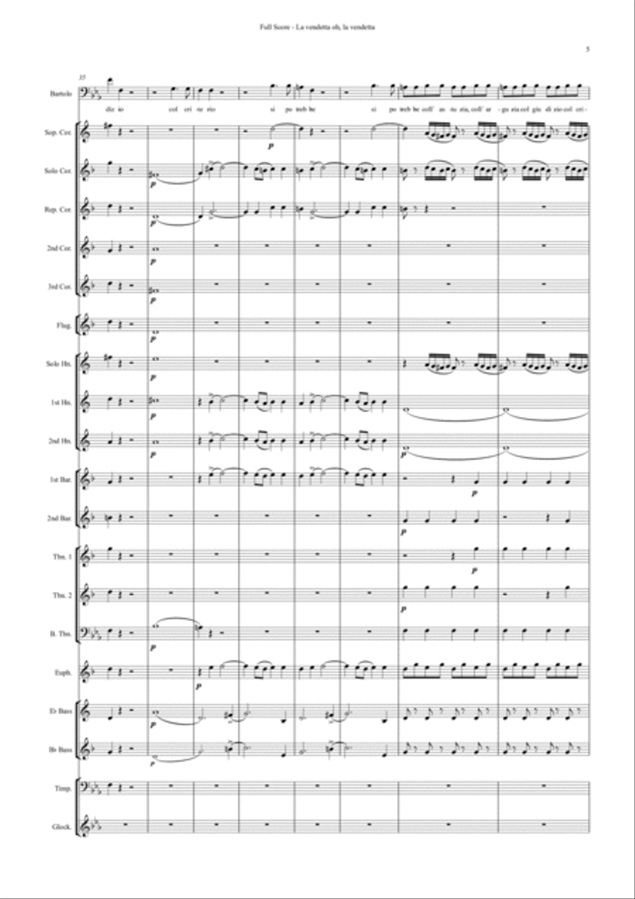 La vendetta, oh la vendetta Brass Band scores gallery preview page 6