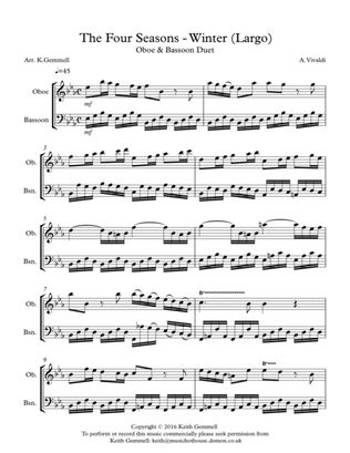 Winter - Four Seasons (Largo): Oboe & Bassoon Duet