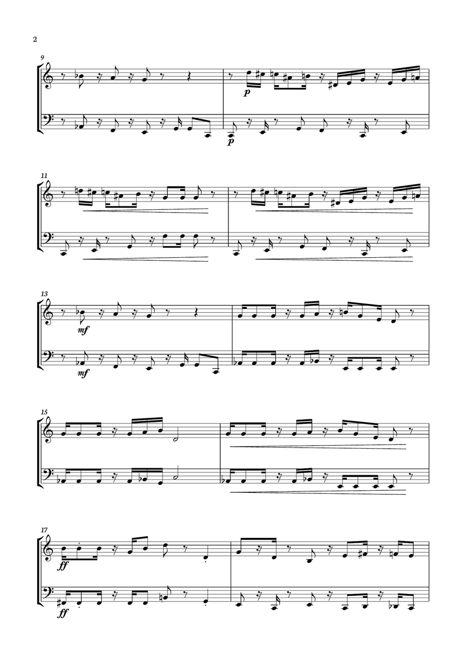 Super Mario Bros. Opus Brass Duet scores gallery preview page 2