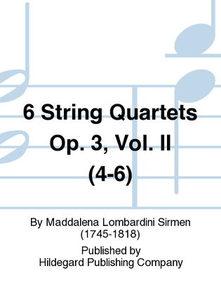 Book cover for 6 String Quartets Op. 3, Vol. II (4-6)