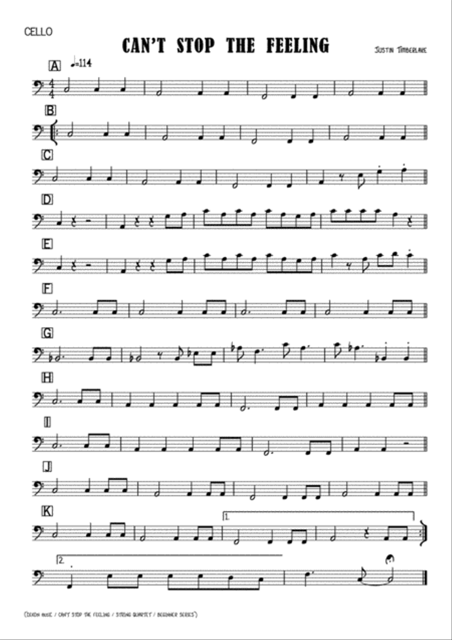 Can't Stop The Feeling from TROLLS String Quartet scores gallery preview page 5