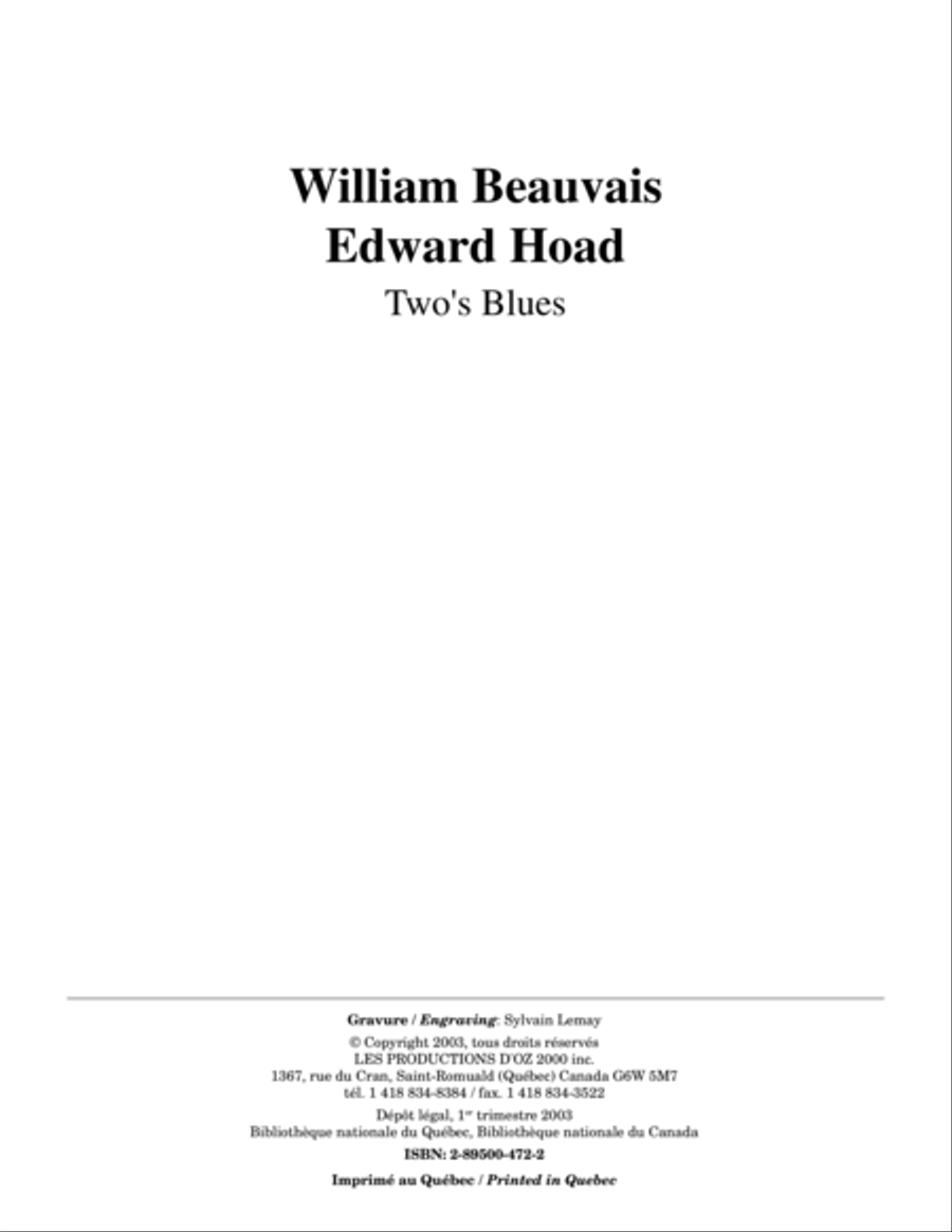 Two's Blues Two's Blues Electric Guitar scores gallery preview page 1