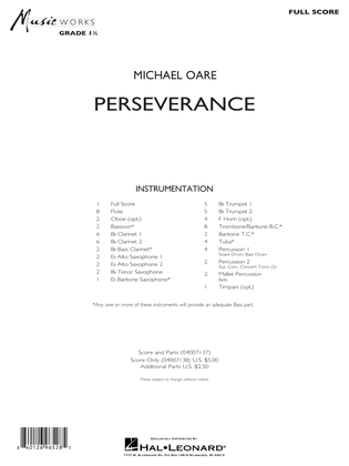 Book cover for Perseverance - Full Score