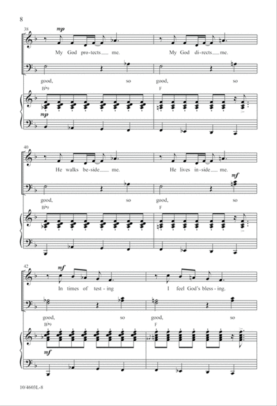 My God's So Good to Me 4-Part scores gallery preview page 9