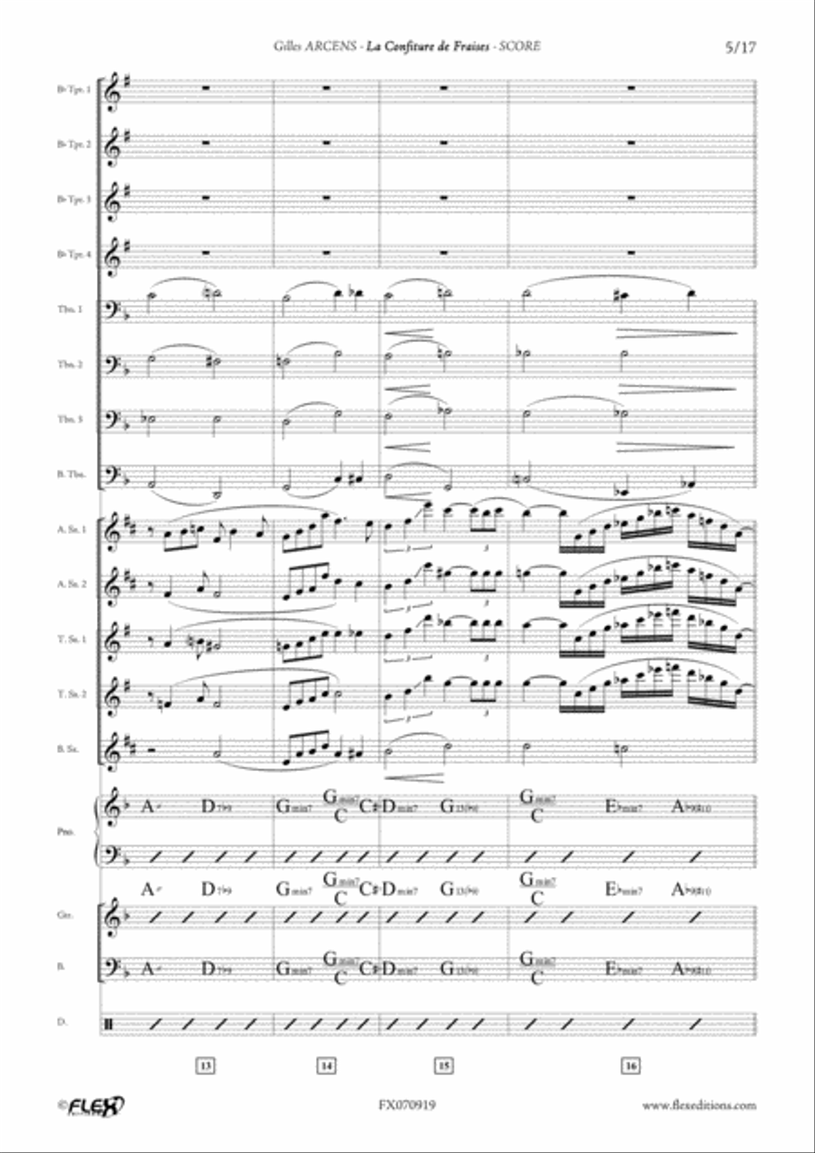 La confiture de fraises La confiture de fraises Big Band scores gallery preview page 5