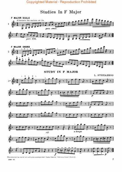 Rubank Intermediate Method – Marimba, Xylophone or Vibes