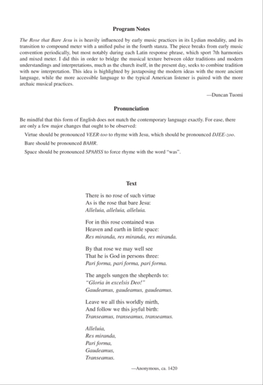 The Rose That Bare Jesu Divisi scores gallery preview page 2
