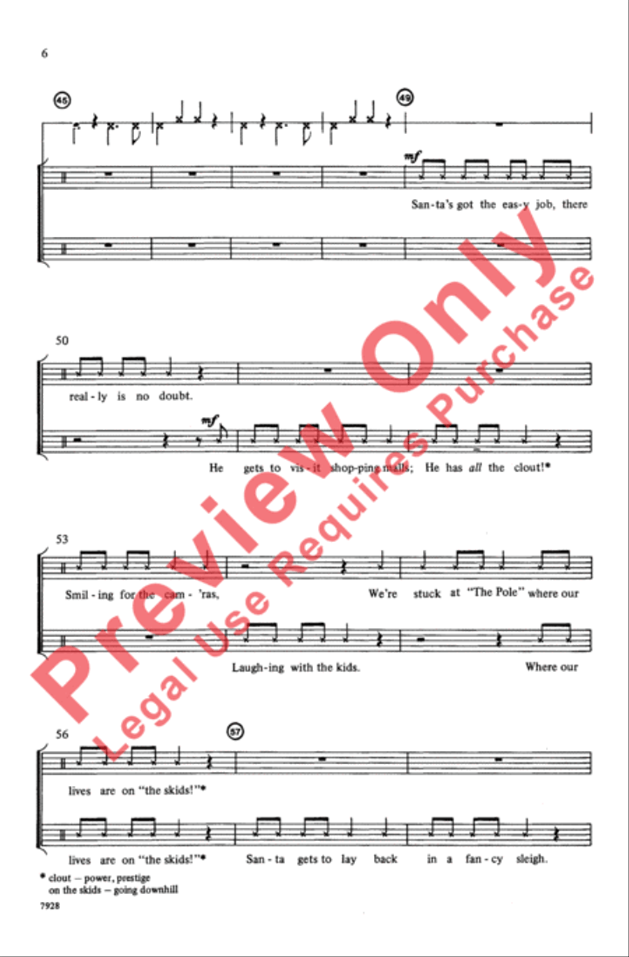 Santa's Job Is a Snap! (The Elves' Rap) 2-Part scores gallery preview page 6