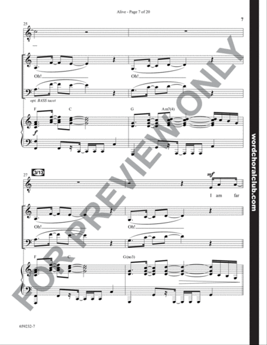 Alive - Anthem Alive - Anthem 4-Part scores gallery preview page 7