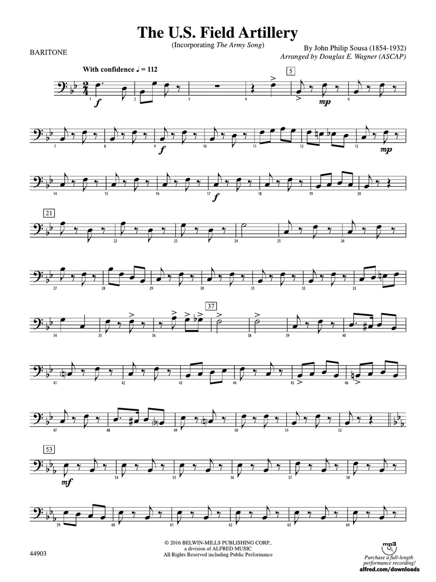 The U.S. Field Artillery: Baritone B.C.