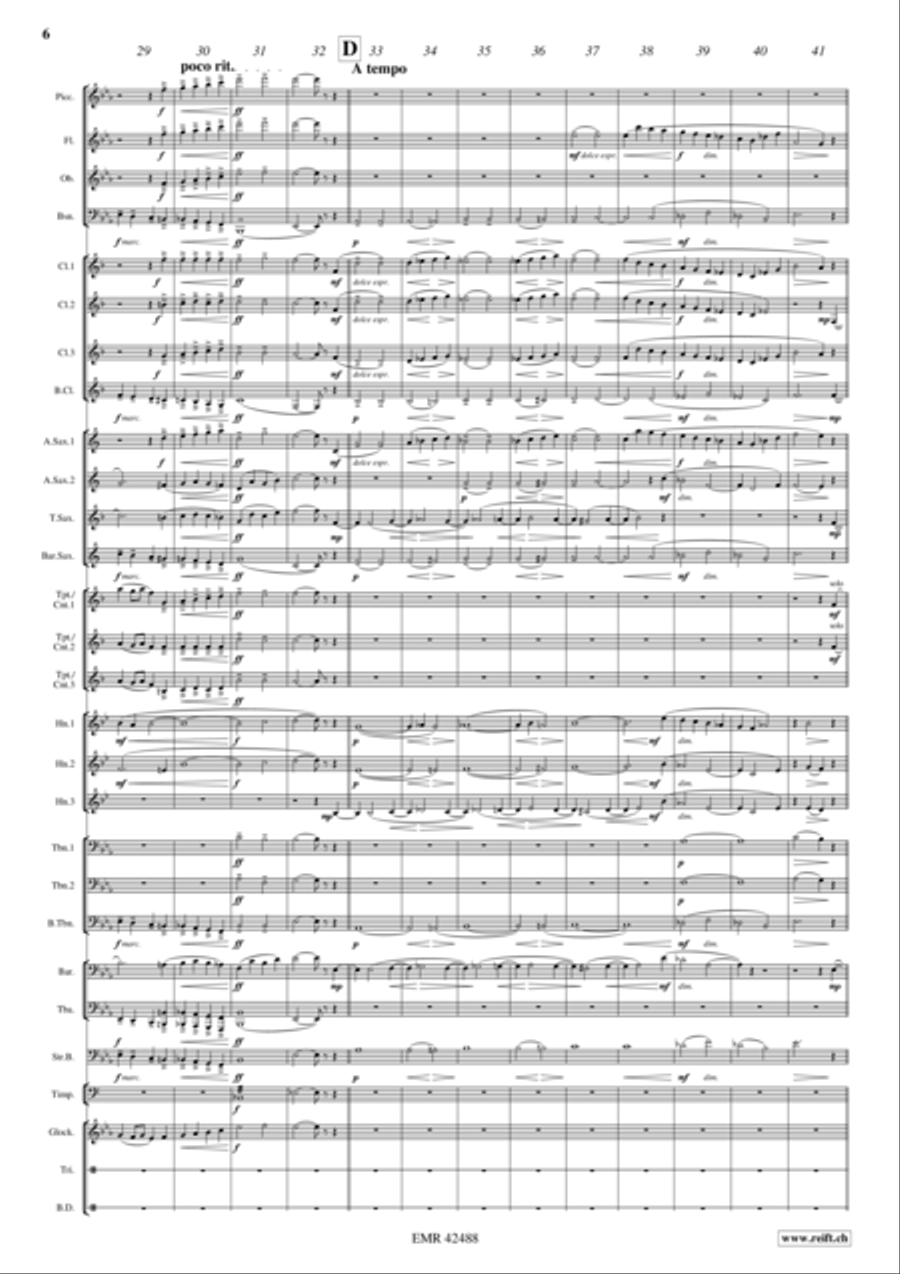 Triumphal March Concert Band scores gallery preview page 6