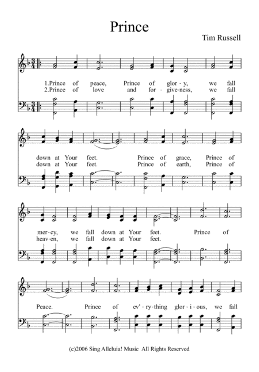 Prince 4-Part scores gallery preview page 1