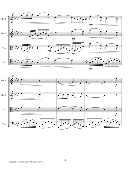 O Mio Babbino Caro by Puccini (arranged for String Quartet)