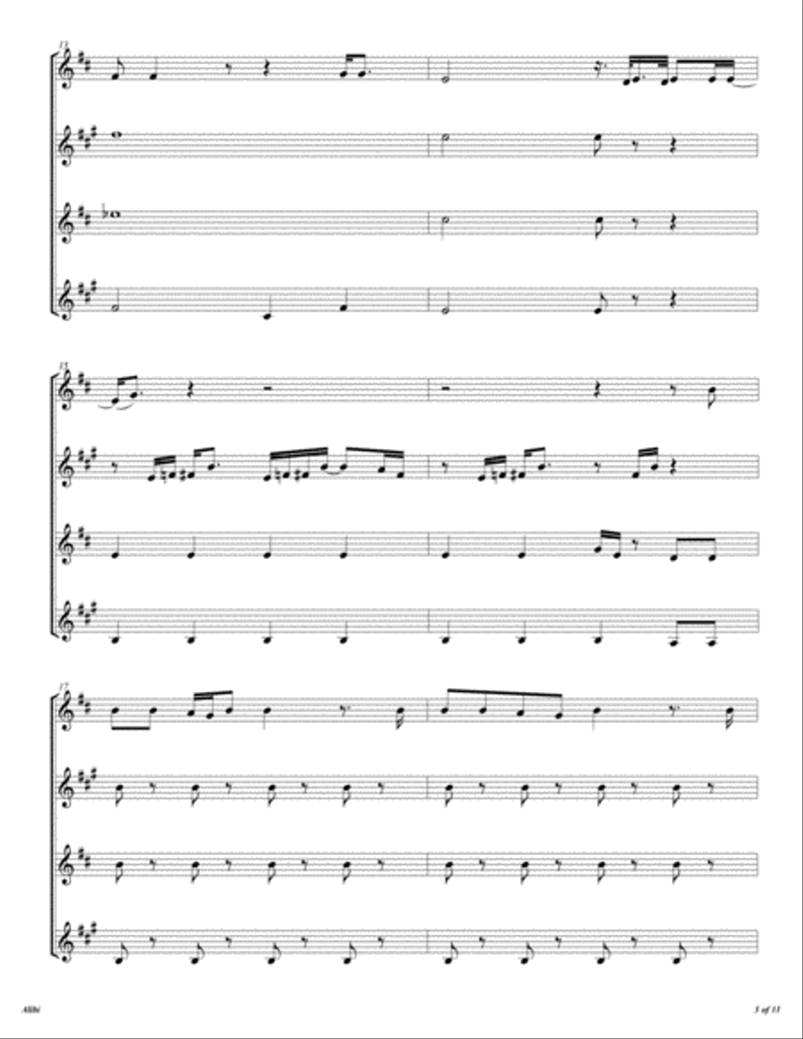 Alibi Woodwind Quartet scores gallery preview page 4