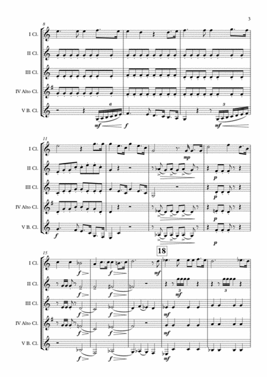 La Marseillaise (National Anthem of France) Clarinet Choir arr. Adrian Wagner image number null