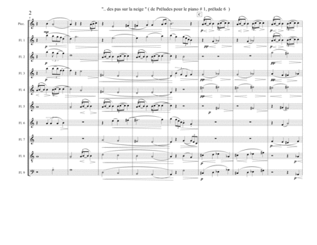 Footprints in the Snow by Debussy arr. for flute choir / ensemble image number null