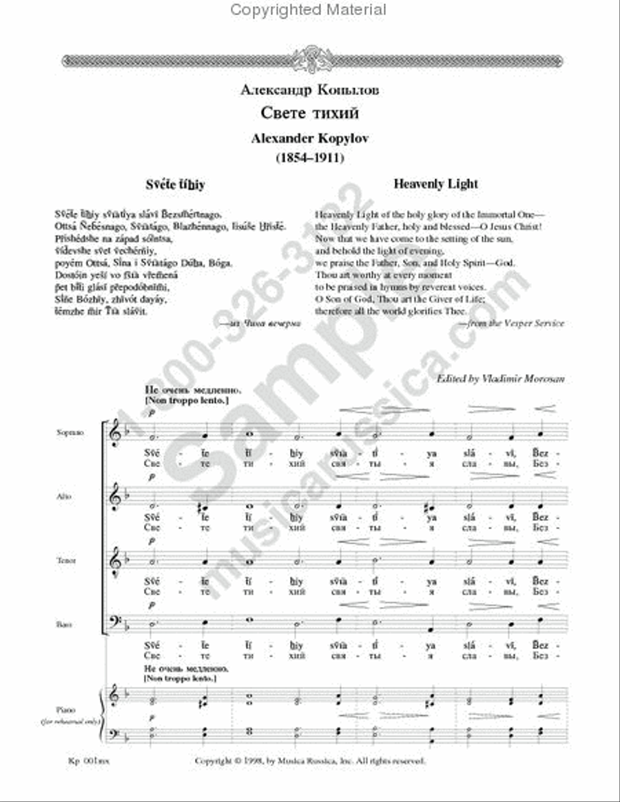 Heavenly Light 4-Part scores gallery preview page 2