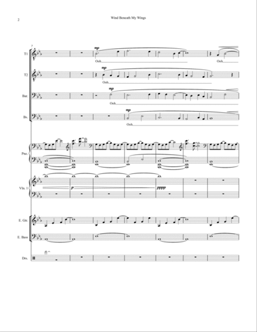 The Wind Beneath My Wings Small Ensemble scores gallery preview page 2