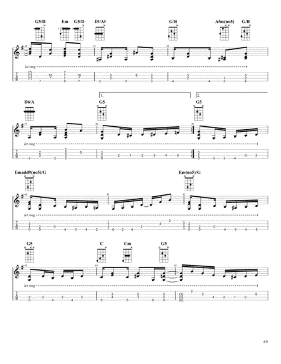 Pine Apple Rag (Scott Joplin) for Fingerstyle Ukulele Solo image number null