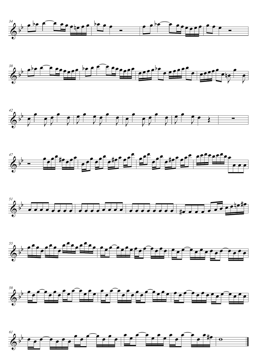 Flute Concerto n. 2 in G minor 'La Notte' - Flute Choir Flute Choir scores gallery preview page 2