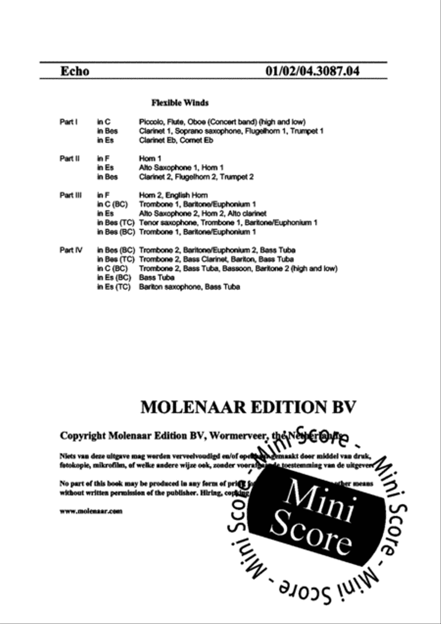 Echo Concert Band scores gallery preview page 5