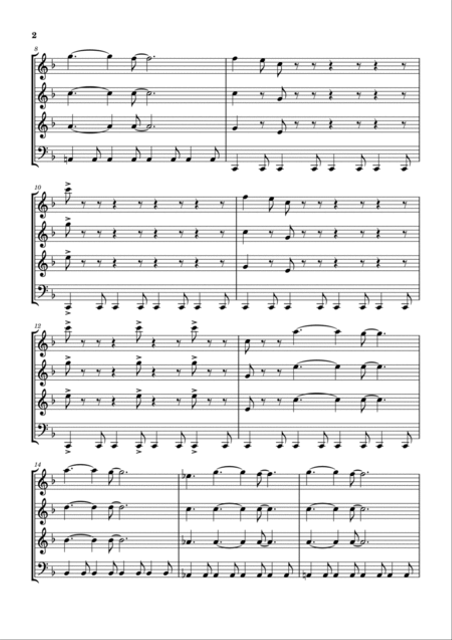 Rockestra Theme Woodwind Quartet scores gallery preview page 3