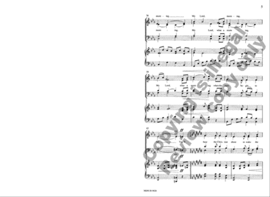 My Lord, What a Morning 4-Part scores gallery preview page 5
