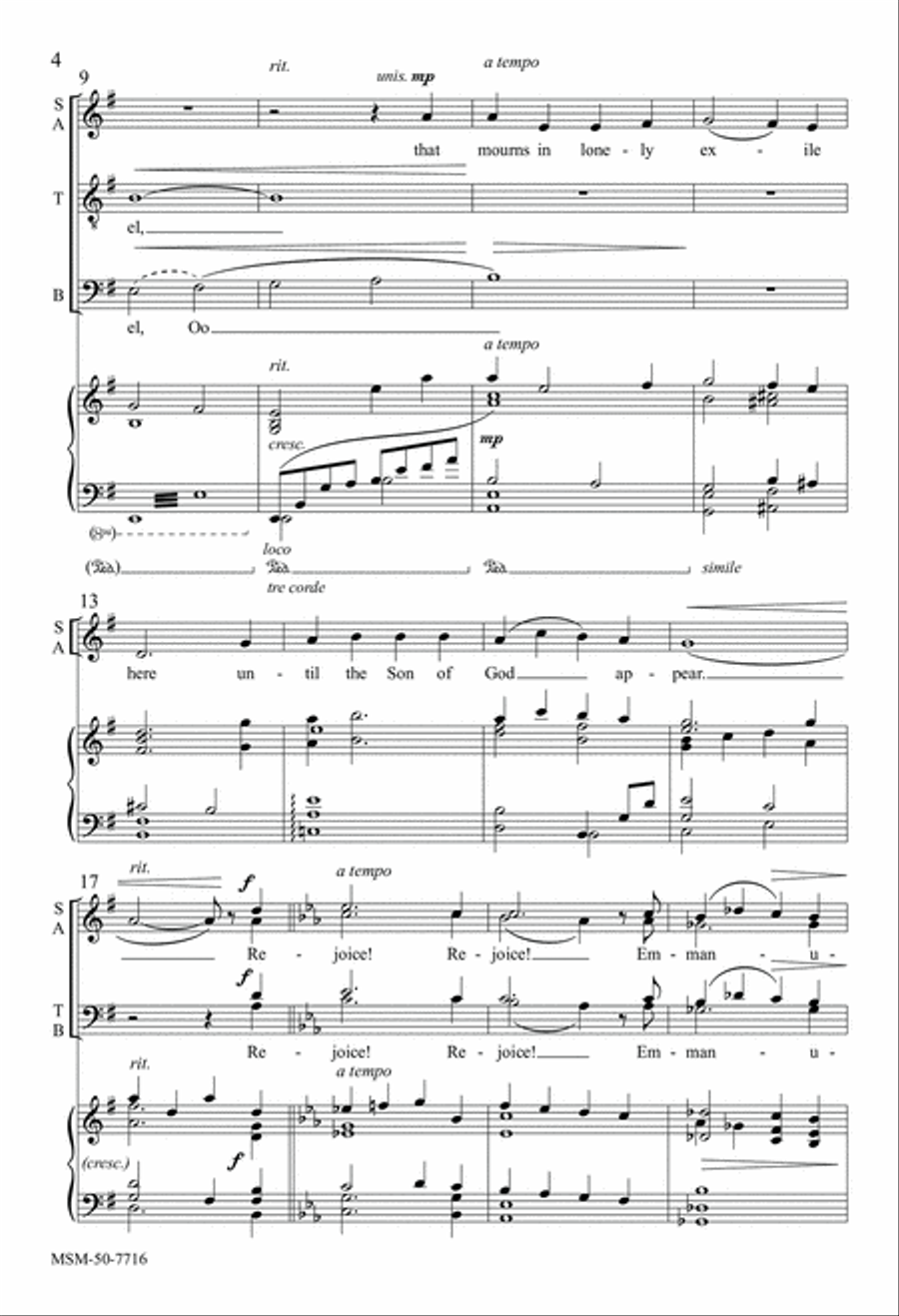 O Come, O Come, Emmanuel 4-Part scores gallery preview page 4