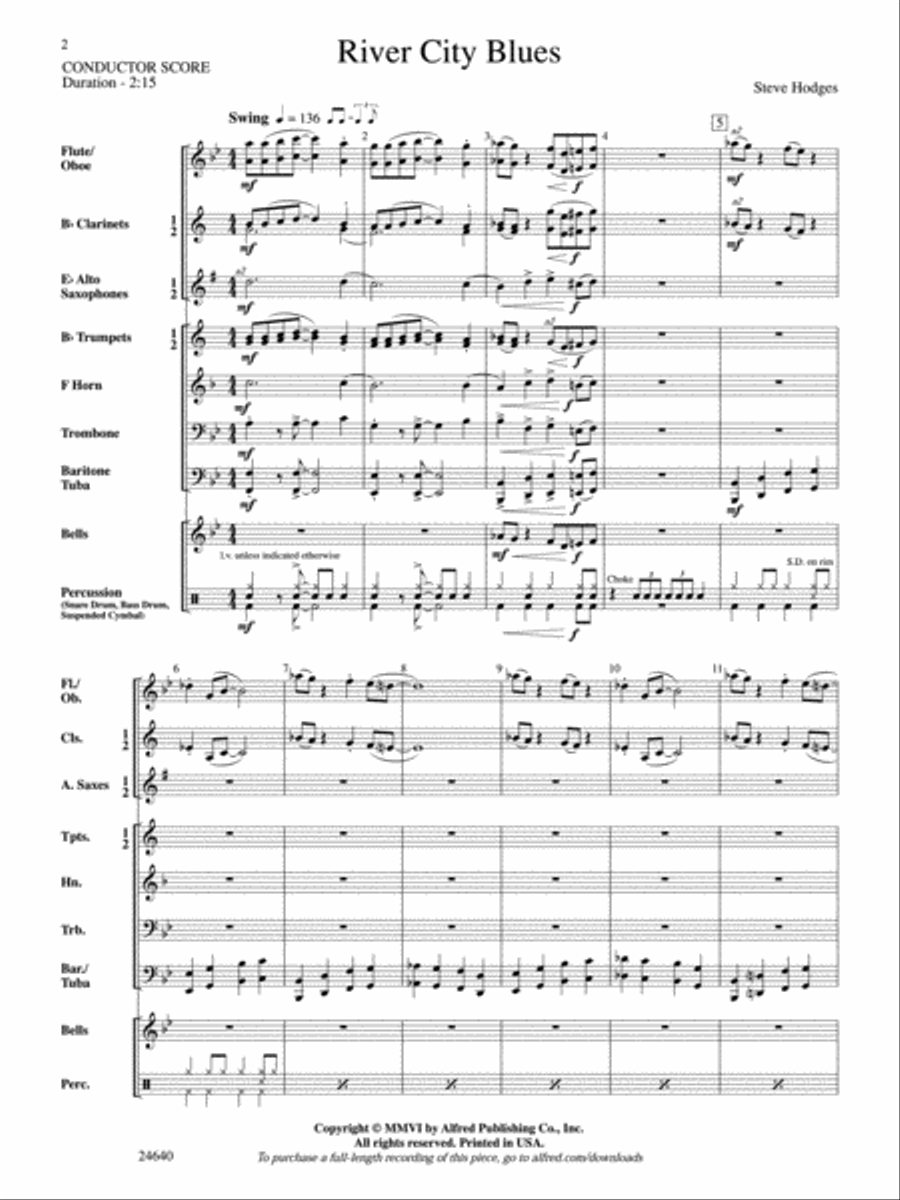 River City Blues River City Blues Concert Band scores gallery preview page 2