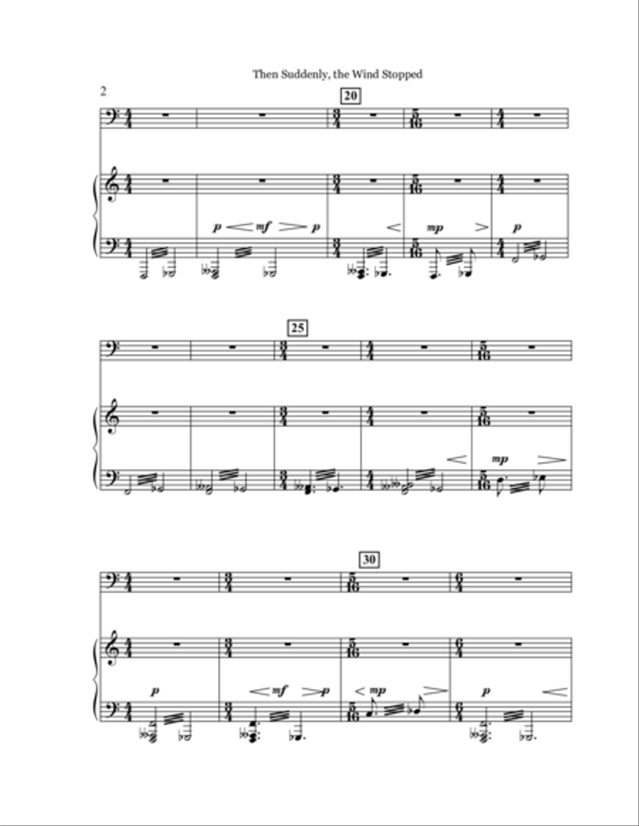 Then Suddenly, The Wind Stopped Piano scores gallery preview page 3