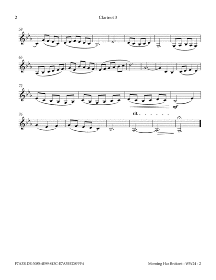 Morning Has Broken Morning Has Broken Woodwind Trio scores gallery preview page 3