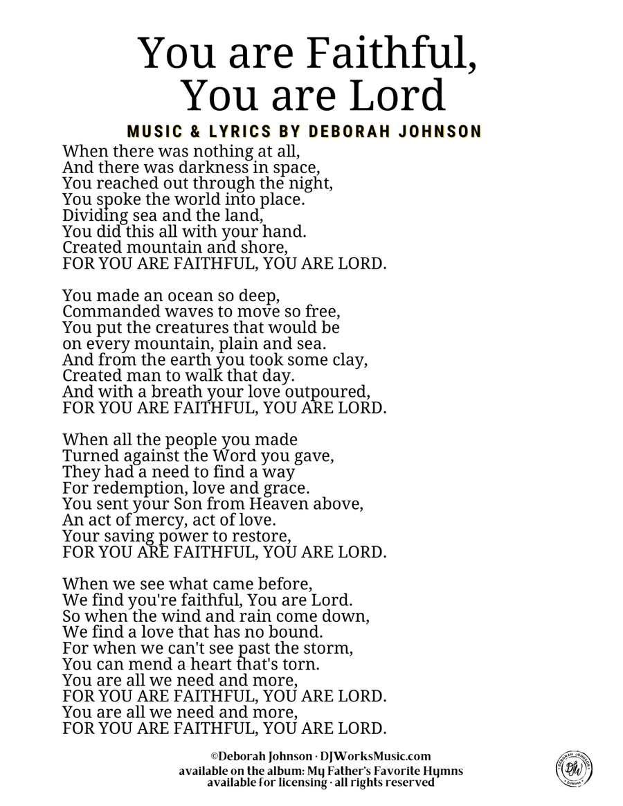 You are Faithful, You are Lord Unison Choir scores gallery preview page 2