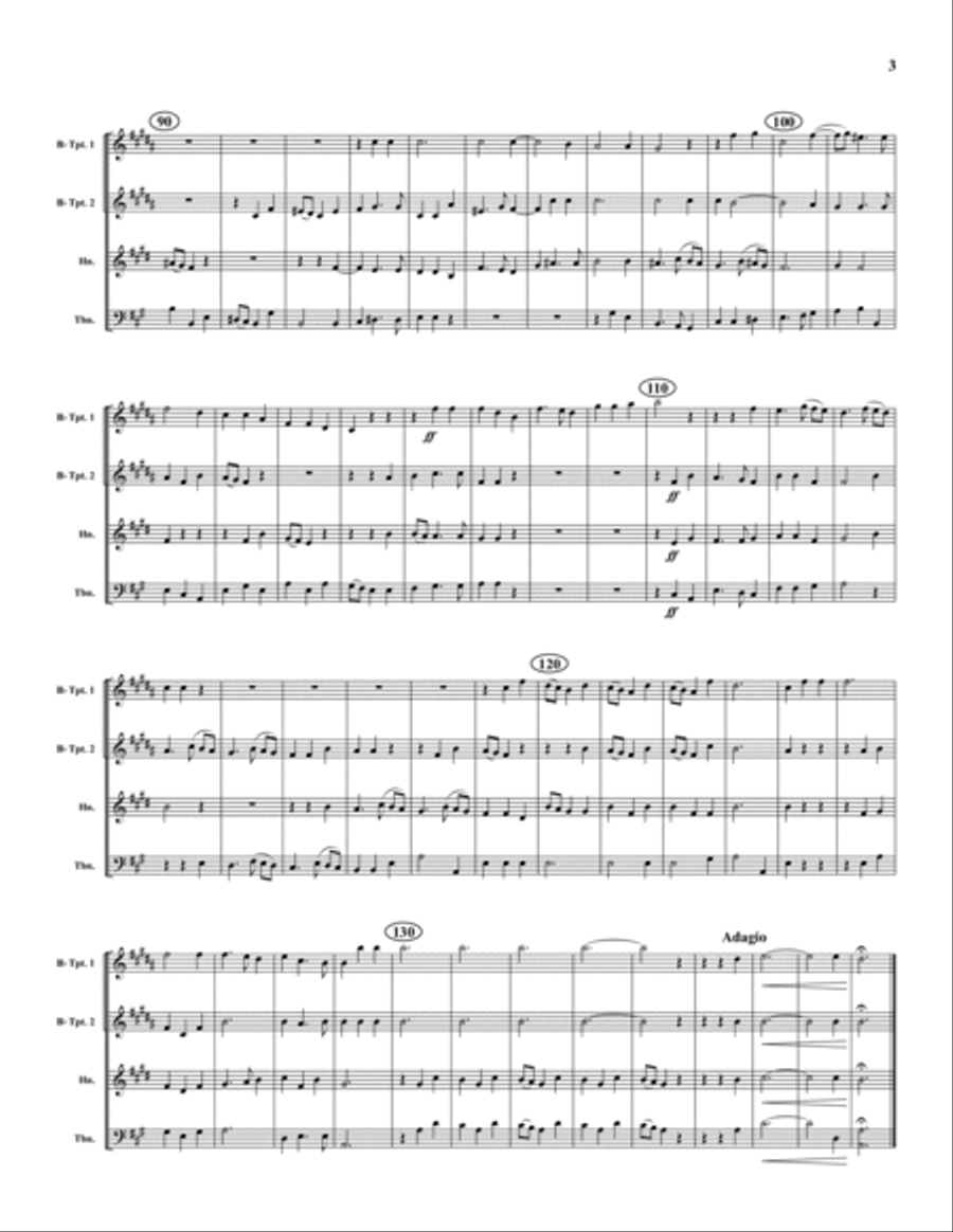 And the Glory of the Lord Brass Quartet scores gallery preview page 3