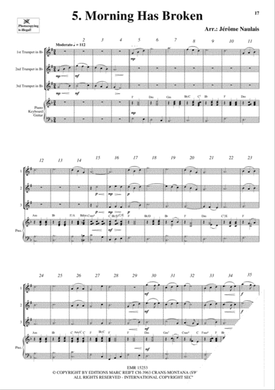 3 Trumpets & Piano Vol. 9 Trumpet Trio scores gallery preview page 7
