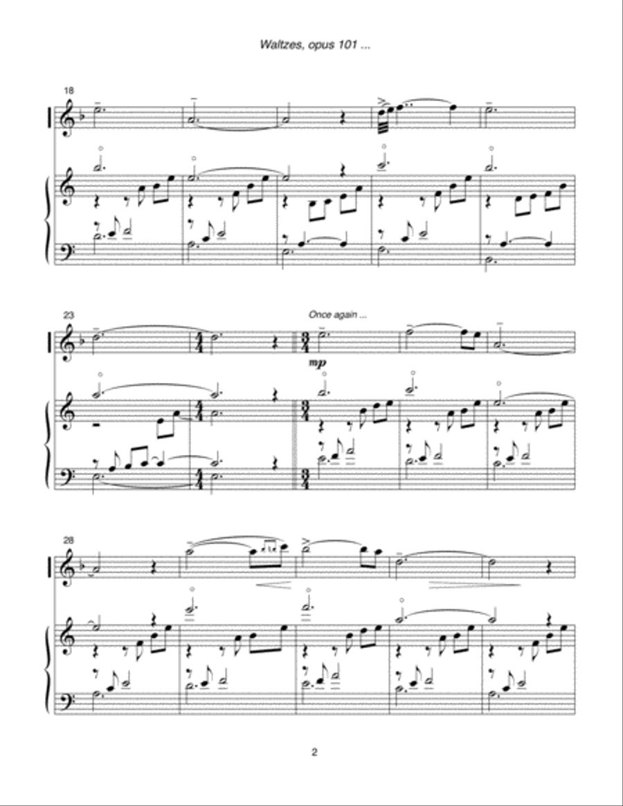 Waltzes, opus 101 (2002) for flute and harp image number null