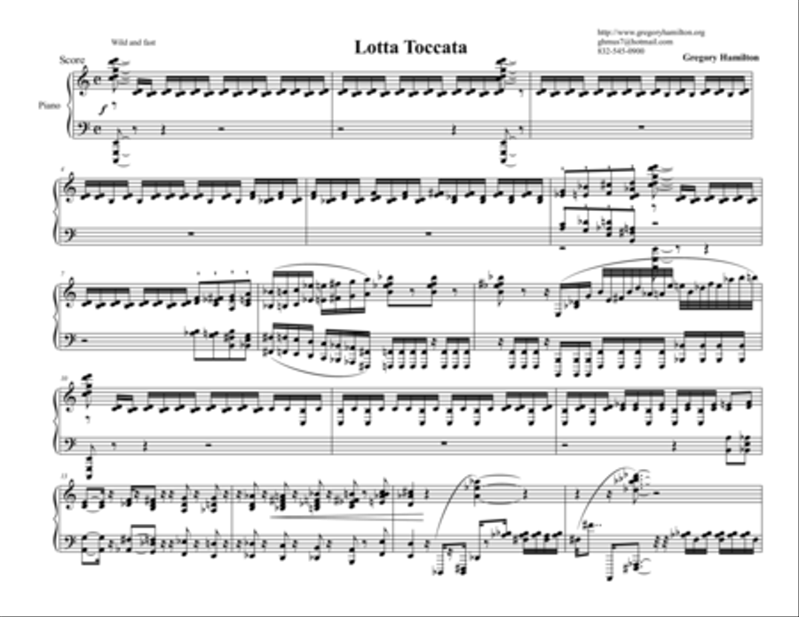 Lotta Toccata for Piano Lotta Toccata for Piano Piano Solo scores gallery preview page 1
