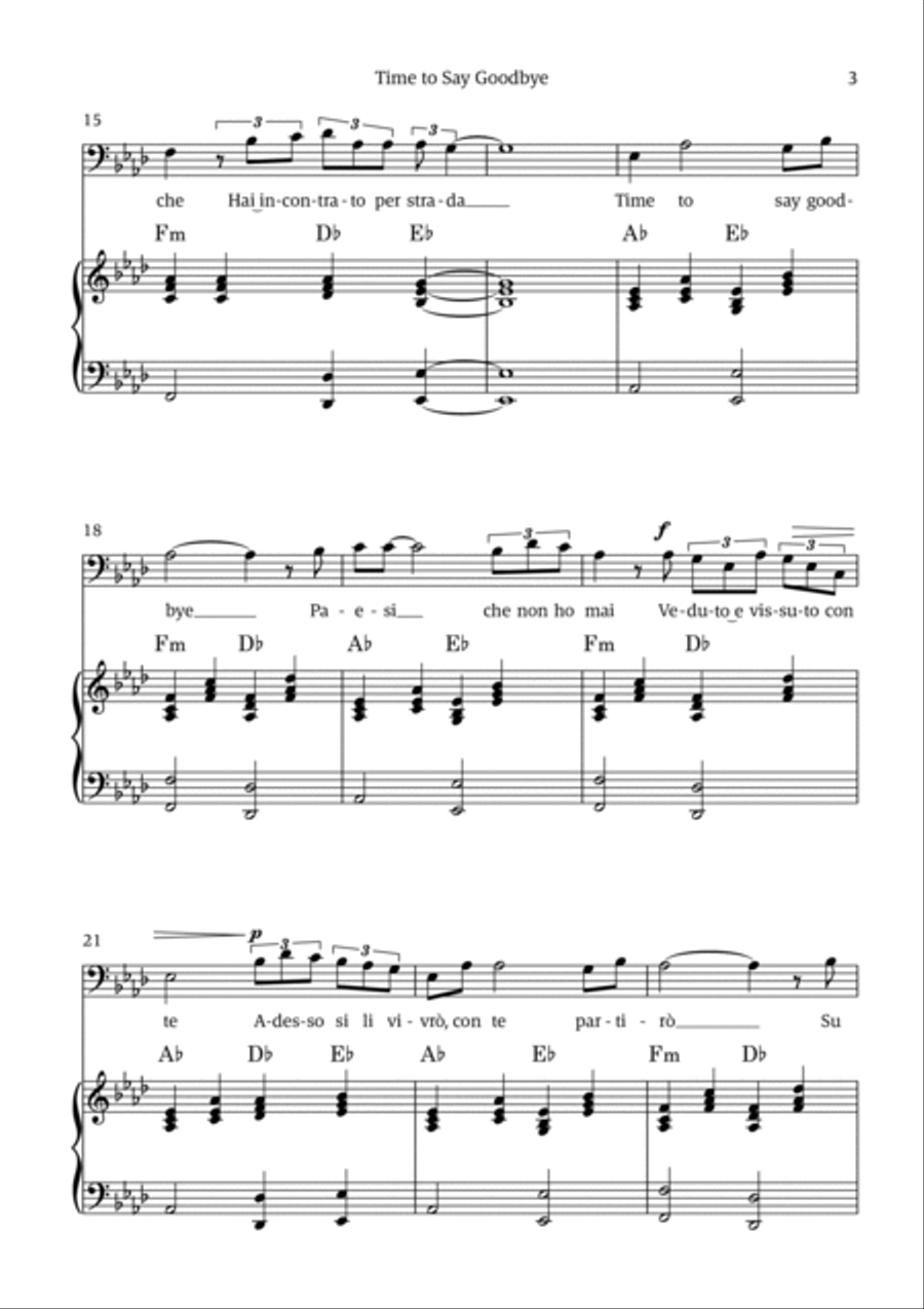 Time To Say Goodbye Voice scores gallery preview page 3