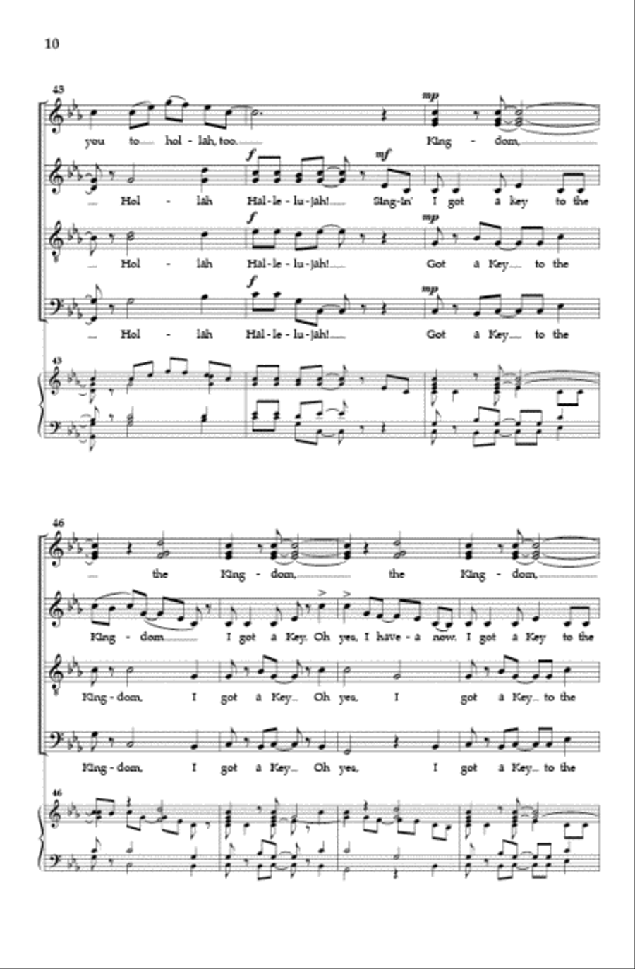 I Got a Key I Got a Key Divisi scores gallery preview page 9