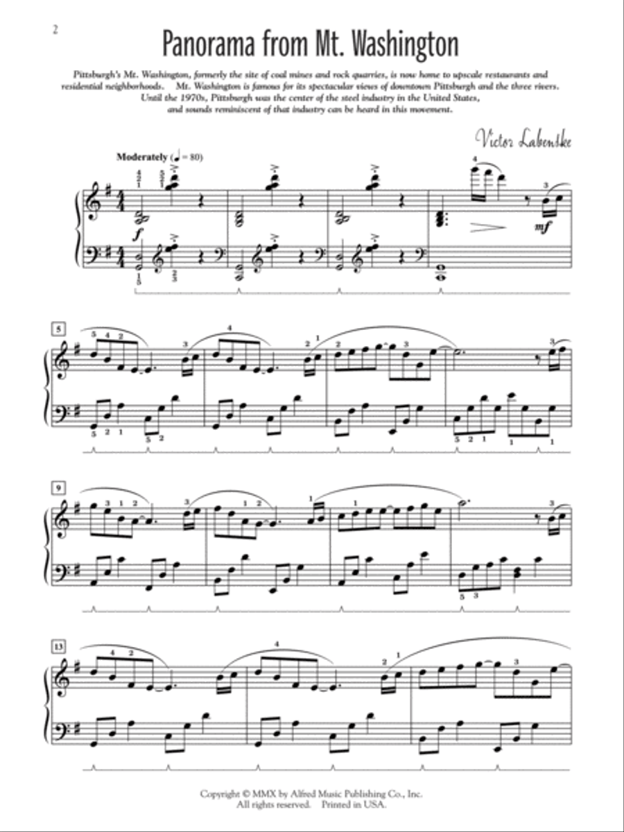 Sounds of Pennsylvania Piano Solo scores gallery preview page 2