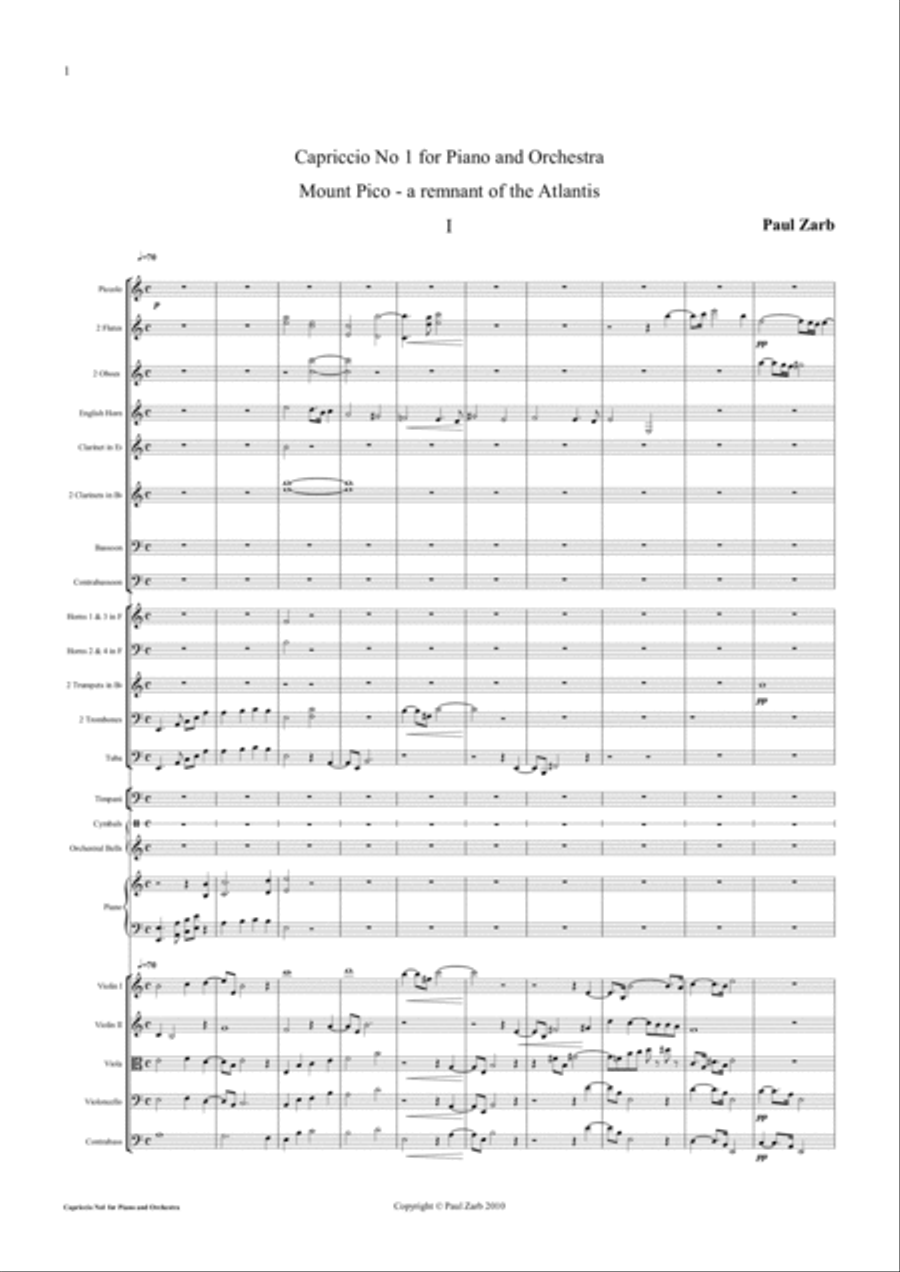 Capriccio No 1 for Piano and Orchestra (IBLA Competition 2013) Full Orchestra scores gallery preview page 4