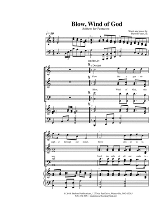 "Blow, Wind of God" Choral Anthem SATB